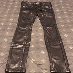 Affliction Women’s Raquel Cross Pleather Pants 25
